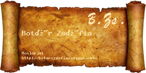 Botár Zsófia névjegykártya